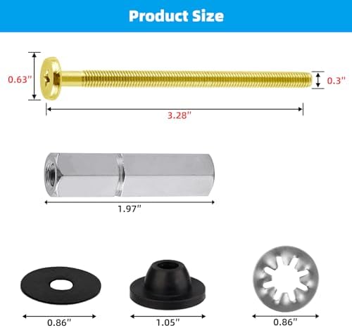 Sturdy Toilet Seat bolts Heavy-Duty Brass Construction for Reliable Bathroom Fixtures