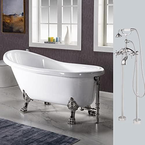 Luxury 50-Gallon Clawfoot Bathtub Faucet Set