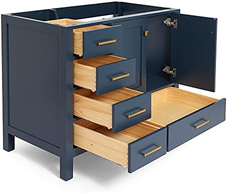 Elegantly Modern 42 Midnight Blue Vanity Base Cabinet