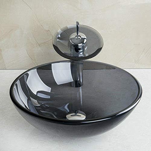 High-Quality Black Bathroom Vessel Sink with Faucet Drain