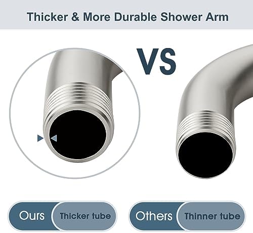 6-Inch Brass Shower Arm for Bathroom