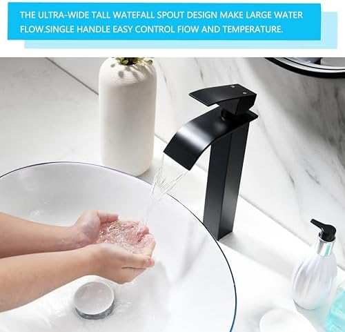 HLBLFY 19x15 Inch Blue Diamond Grid Pattern Ceramic Bathroom Basin With Faucet
