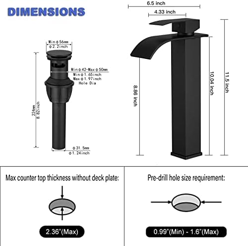 BathFinesse Modern Luxury Vessel Sink Faucet Expressions