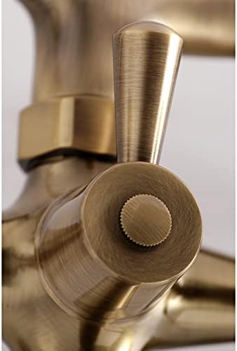 Kingston Brass KS265AB Adjustable Center Fill Pipe Antique Brass High-Quality Bath Faucet