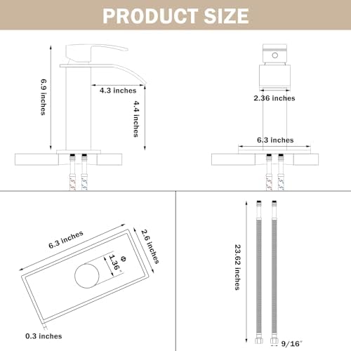 Qomolangma Ultra-Wide Single-Handle Waterfall Bathroom Faucet Matte Black