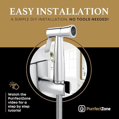 Stain Fighter Purrfectzone Bidet Sprayer Kit for ToileTRIES and More