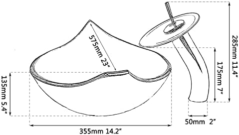 Versatile Elegant Washly Vessel Sink Combo Set