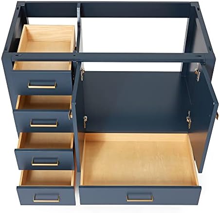 Elegantly Modern 42 Midnight Blue Vanity Base Cabinet