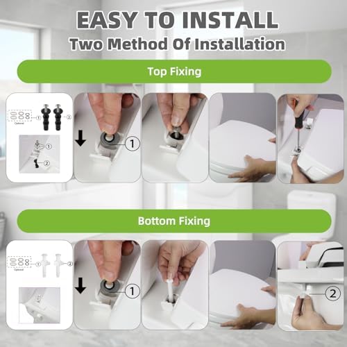 No Slam Round Toilet Seat Cover by Hygie Rinse
