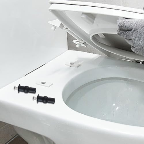 EMVANV Toilet Seat Hinges Screws Black 2PCS Kit