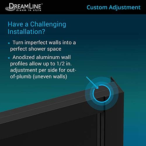 French Corner Walk-In Shower Enclosure Satin Black