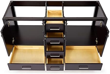 Sturdy Double-Sink Vanity Cabinet for Home Use