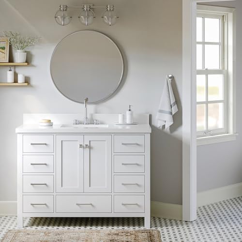 Ariel 48 in White Bathroom Vanity