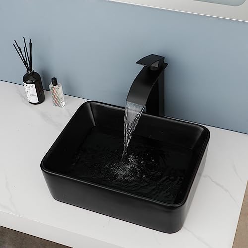 16 Bathroom Vessel Sink with Waterfall Faucet
