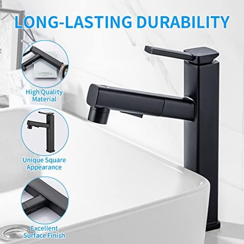 HANLIAN Single-Handle Pull-Out Bathroom Faucet
