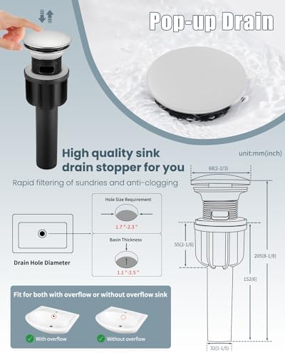 Modern Farmhouse Bathroom Faucets Set of 2 - 1-3 Hole Options