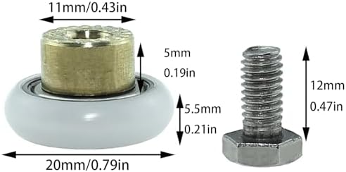 4-Piece Glass Shower Door Roller Smooth operation Durable Design Premium Quality