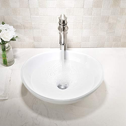 16 Oval Bathroom Vessel Sink and Faucet Combo