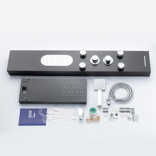 Experience Luxury in the Shower MENATT LED Shower Panel Tower System