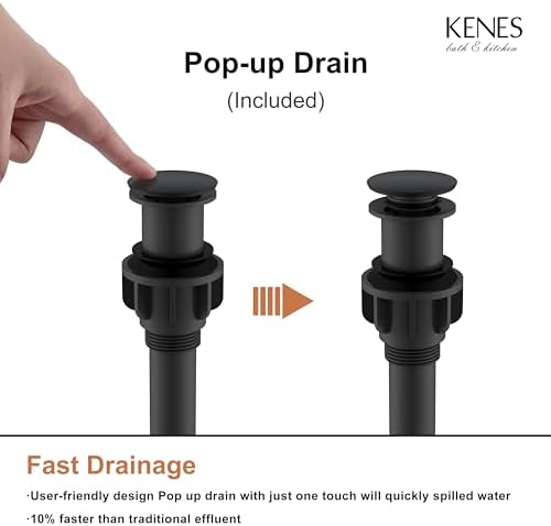 KENES Matte Black Bathroom Faucet