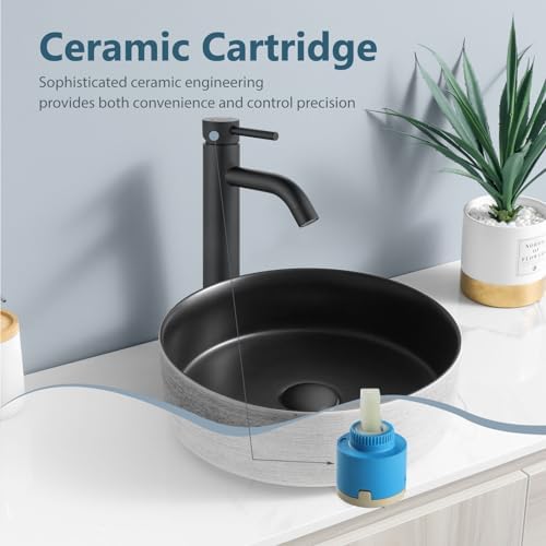 Aolemi Vessel Sink Faucet Matte Black