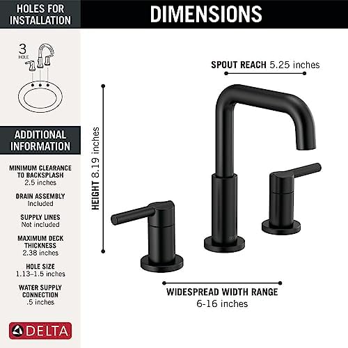 Matte Black Bathroom Faucet Easy Install Durable Design
