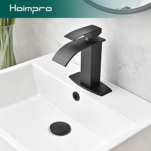 Hoimpro Black Waterfall Faucet
