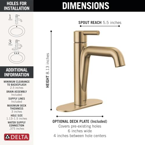 Delta Faucet Nicoli Gold 15849-P