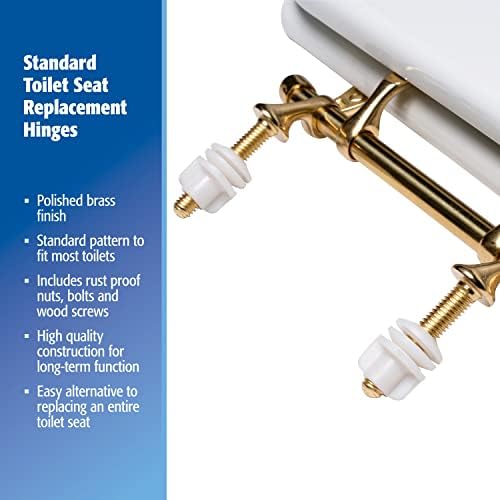Plumb Pak PP837-36L Toilet Hinge Replacement Polished Brass - Easy Reliable Repair Solution