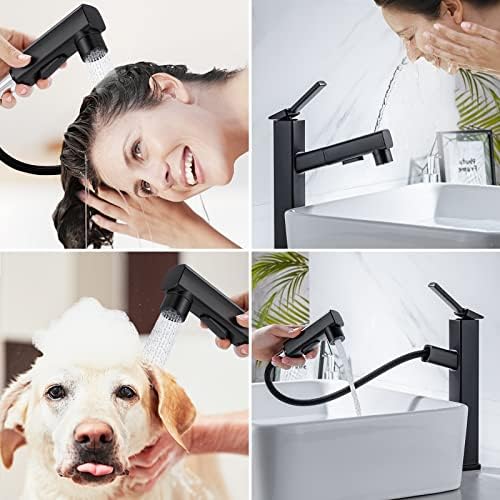 HANLIAN Single-Handle Pull-Out Bathroom Faucet