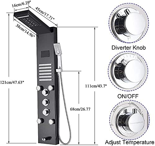 Gougeltd 5 Function Shower Panel