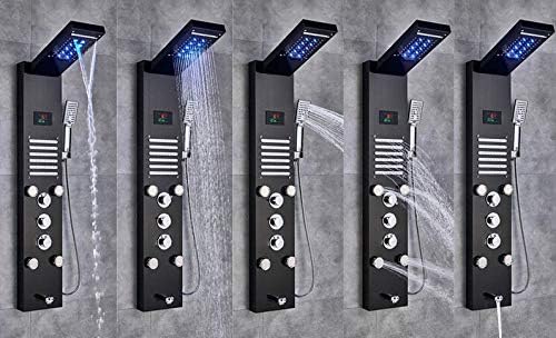 Relaxing Waterfall Shower Brass-Plated Massaged Jets for Your Bathroom
