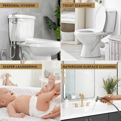 Stain Fighter Purrfectzone Bidet Sprayer Kit for ToileTRIES and More
