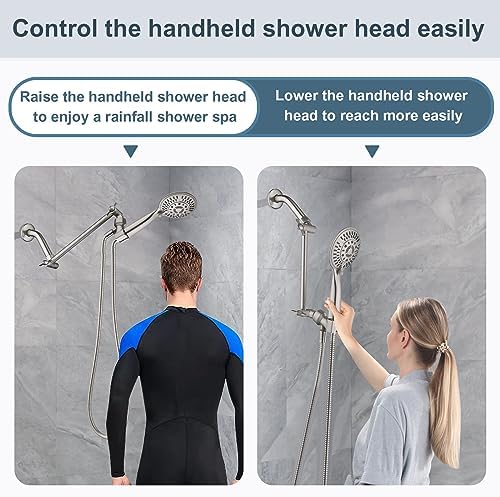 BRIGHT SHOWERS Extendable Brass Shower Arm