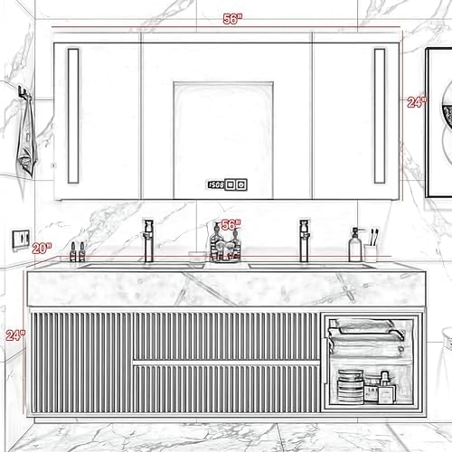 Bathroom Vanity with LED Mirror