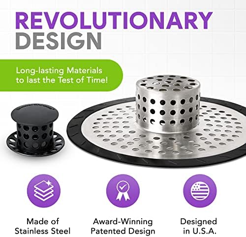 ShowerShroom SHSULT755 Ultra Revolutionary Stainless Steel Drain Protector