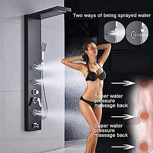 Wall-Mounted Showers with Rainfall Waterfall Massage Jets