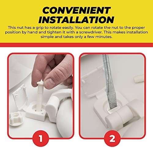 Top Mount Toilet Seat Hinge Bolts White