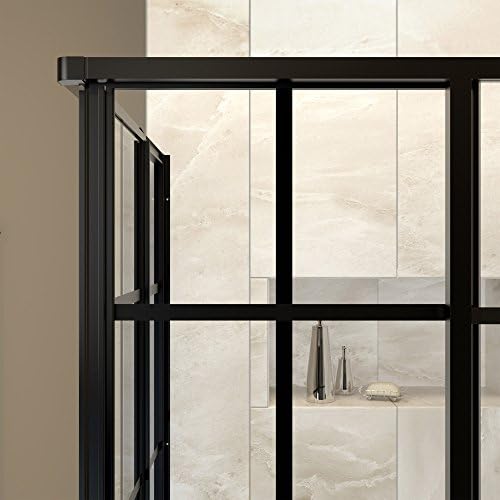 French Corner Walk-In Shower Enclosure Satin Black