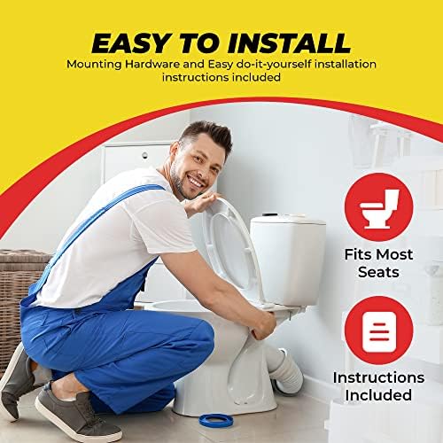 Secure Your Toilet Seat White Plastic Hinge Replacement Set