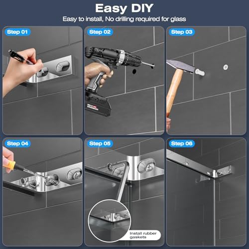 Sturdy Glass Clamp Bracket for Frameless Showers 8-12mm