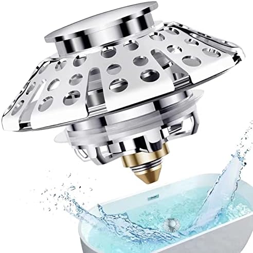 Easy Replace bathtub drain plug with 3-in-1 functions
