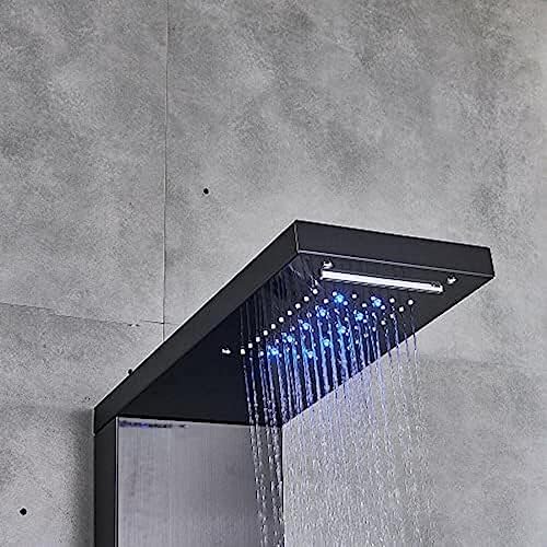 BRILLIANT LED SHOWER PANEL WITH RAINFALL MASSAGER JETS
