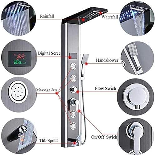 LED Shower Panel with Rainfall Effect Long-lasting Easy to Install