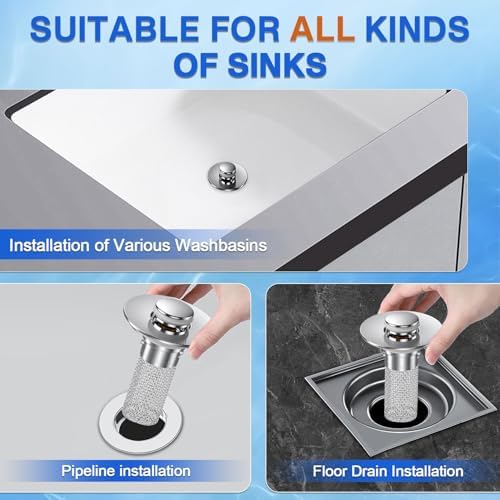 Ergonomic Design Bath Sink Drain Strainer by TopmeiUP