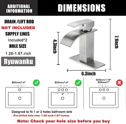 Bathroom Faucet with Single Handle