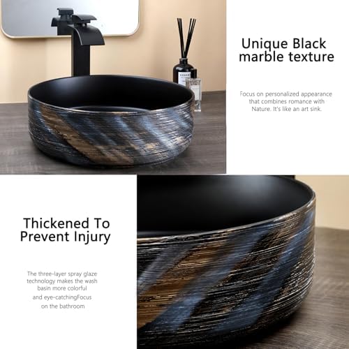 Stylish Ceramic Vessel Sink with Faucet Combo