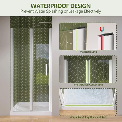 GETPRO Bifold Shower Door