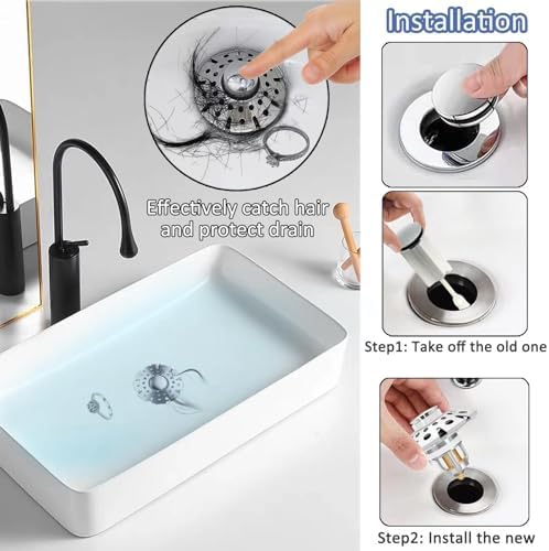 Bathroom Sink Drain Strainer 11-165in 28mm-42mm