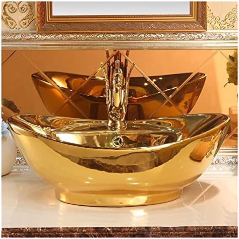 Stylish Golden Vessel Sink for Bathroom or Kitchen